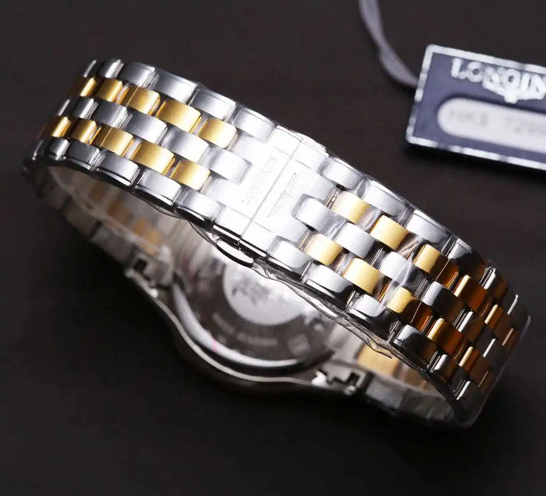 General Watches Longines Lang@Qin watch men's watch with original fully automatic mechanical movement top 316 stainless steel case strap mineral super mirror diameter 39mm KK04850 view 3