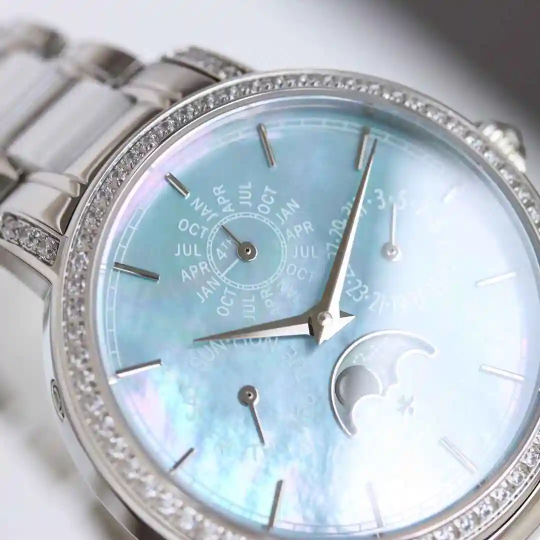 General Watches Vacheron Constantin Jiangshi Danton Watch Women's Watch Paired with Original Fully Automatic Mechanical Movement, Top Grade 316 Precision Steel Case, Strap Mineral Super Strong Mirror Diameter 36mm kk view 4