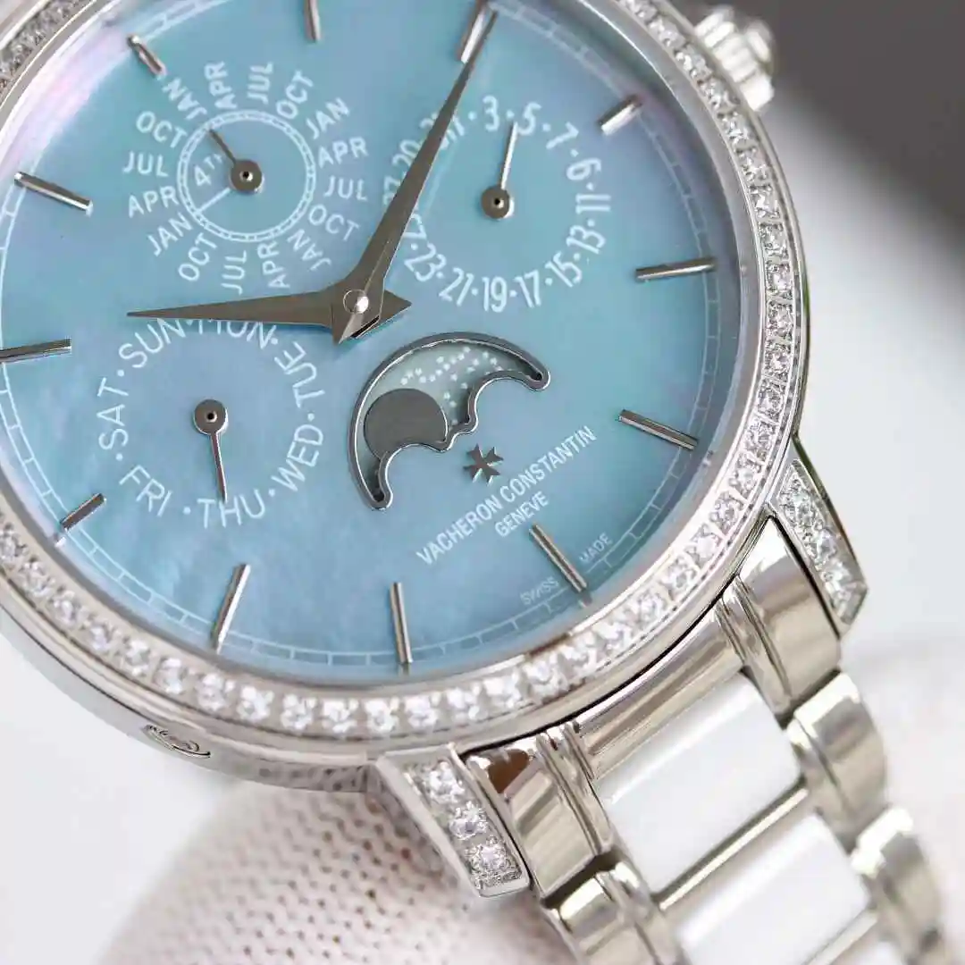 General Watches Vacheron Constantin Jiangshi Danton Watch Women's Watch Paired with Original Fully Automatic Mechanical Movement, Top Grade 316 Precision Steel Case, Strap Mineral Super Strong Mirror Diameter 36mm kk view 6