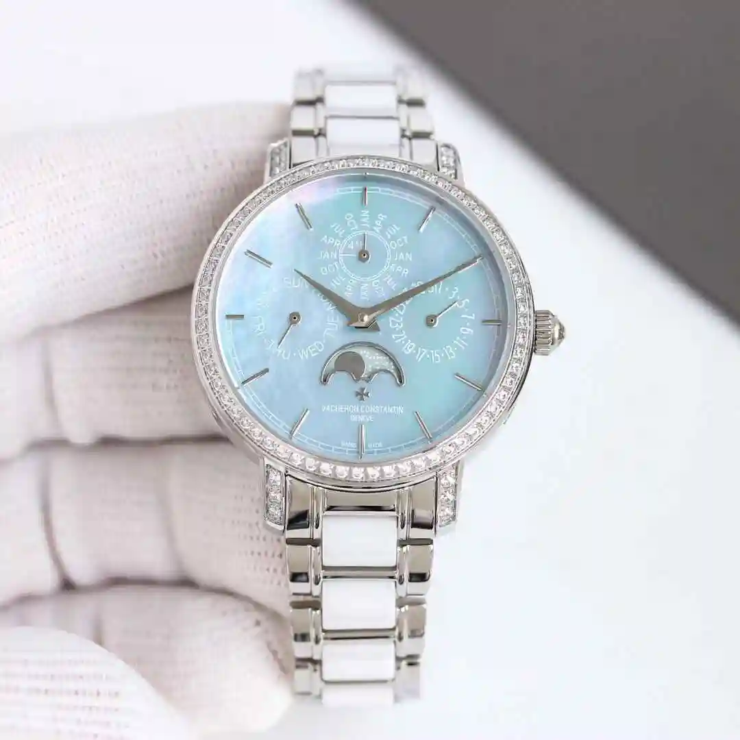 General Watches Vacheron Constantin Jiangshi Danton Watch Women's Watch Paired with Original Fully Automatic Mechanical Movement, Top Grade 316 Precision Steel Case, Strap Mineral Super Strong Mirror Diameter 36mm kk view 8