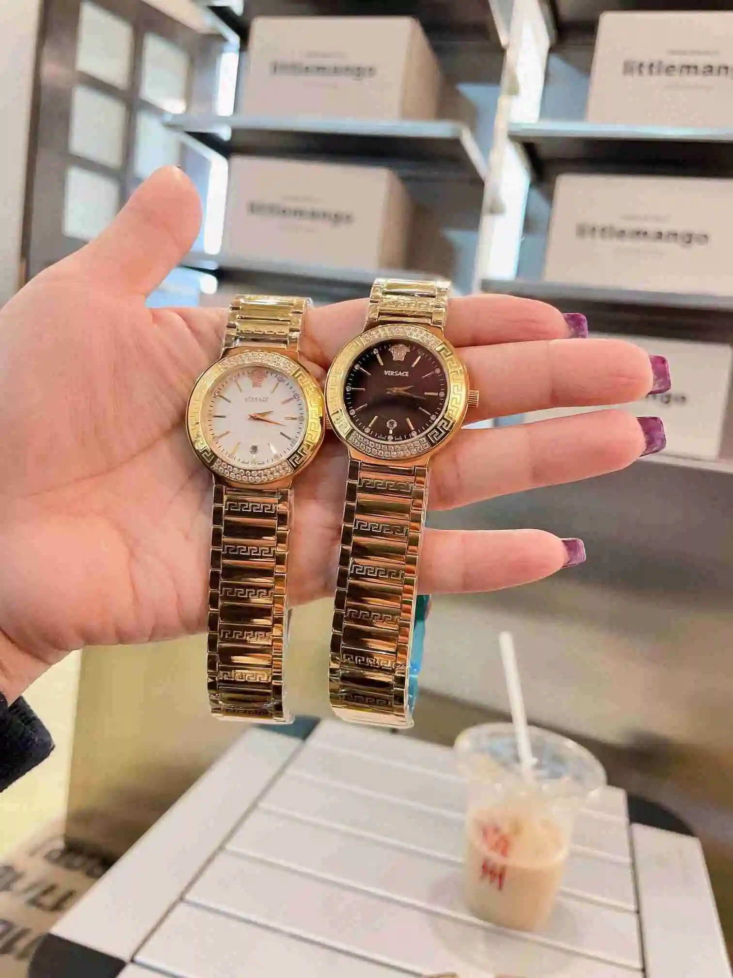 General Watches VER Versace Watch Women's Watch Paired with Original Fully Automatic Mechanical Movement Top Grade 316 Precision Steel Case with Mineral Super Strong Mirror Diameter 34cm KK02750 view 2