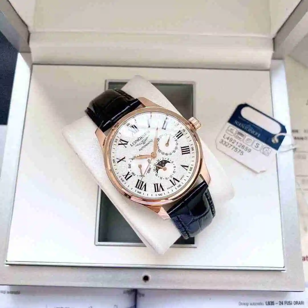 General Watches Longines Watch Men's Watch Paired with Original Fully Automatic Mechanical Movement Top grade 316 Precision Steel Case with Mineral Super Strong Mirror Diameter 40mm KK05 view 6