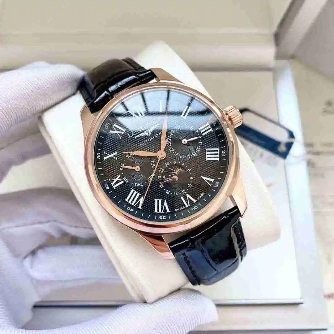 General Watches Longines Watch Men's Watch Paired with Original Fully Automatic Mechanical Movement Top grade 316 Precision Steel Case with Mineral Super Strong Mirror Diameter 40mm KK05 view 8