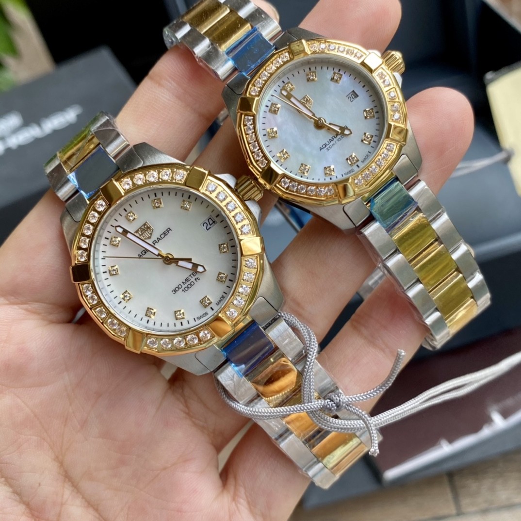 TAG Heuer Aquaracer Mother of Pearl Dial Quartz Watch view 4