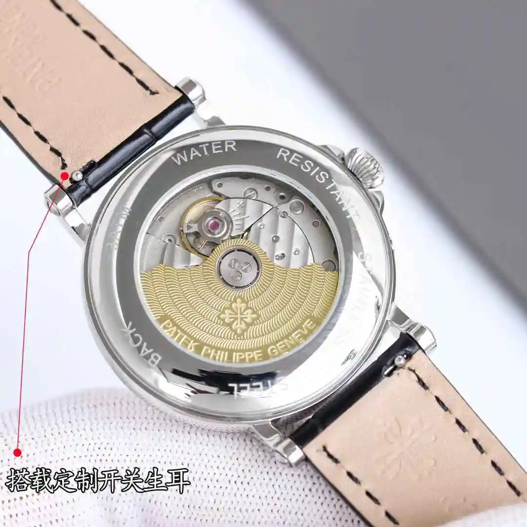 General Watches Patek Philippe Watch Men's Watch Paired with Original Fully Automatic Mechanical Movement Top Grade 316 Precision Steel Case Case with Mineral Super Strong Mirror Diameter 38mm KK013500 view 3