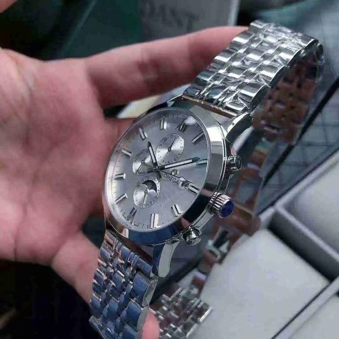 General Watches Omega Watch Men's Watch Paired with Original Fully Automatic Mechanical Movement Top Grade 316 Precision Steel Case with Mineral Super Strong Mirror Diameter 43mm KK04850 view 4