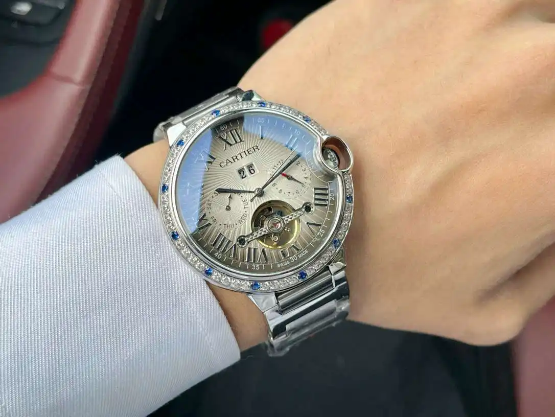 General Watches Watch, men's watch with original fully automatic mechanical movement, top-grade 316 stainless steel case and strap, mineral super mirror, diameter 44cm KK05850 view 3