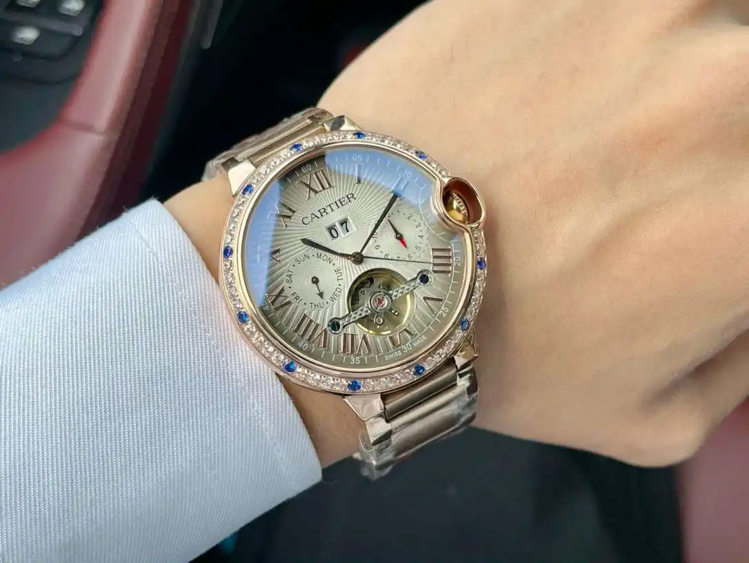 General Watches Watch, men's watch with original fully automatic mechanical movement, top-grade 316 stainless steel case and strap, mineral super mirror, diameter 44cm KK05850 view 5