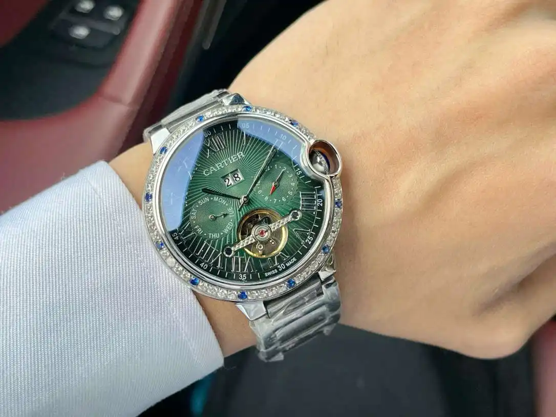 General Watches Watch, men's watch with original fully automatic mechanical movement, top-grade 316 stainless steel case and strap, mineral super mirror, diameter 44cm KK05850 view 6