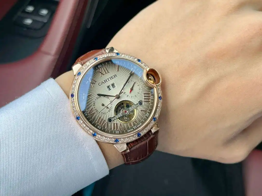 General Watches Watch, men's watch with original fully automatic mechanical movement, top-grade 316 stainless steel case and strap, mineral super mirror, diameter 44cm KK05850 view 7