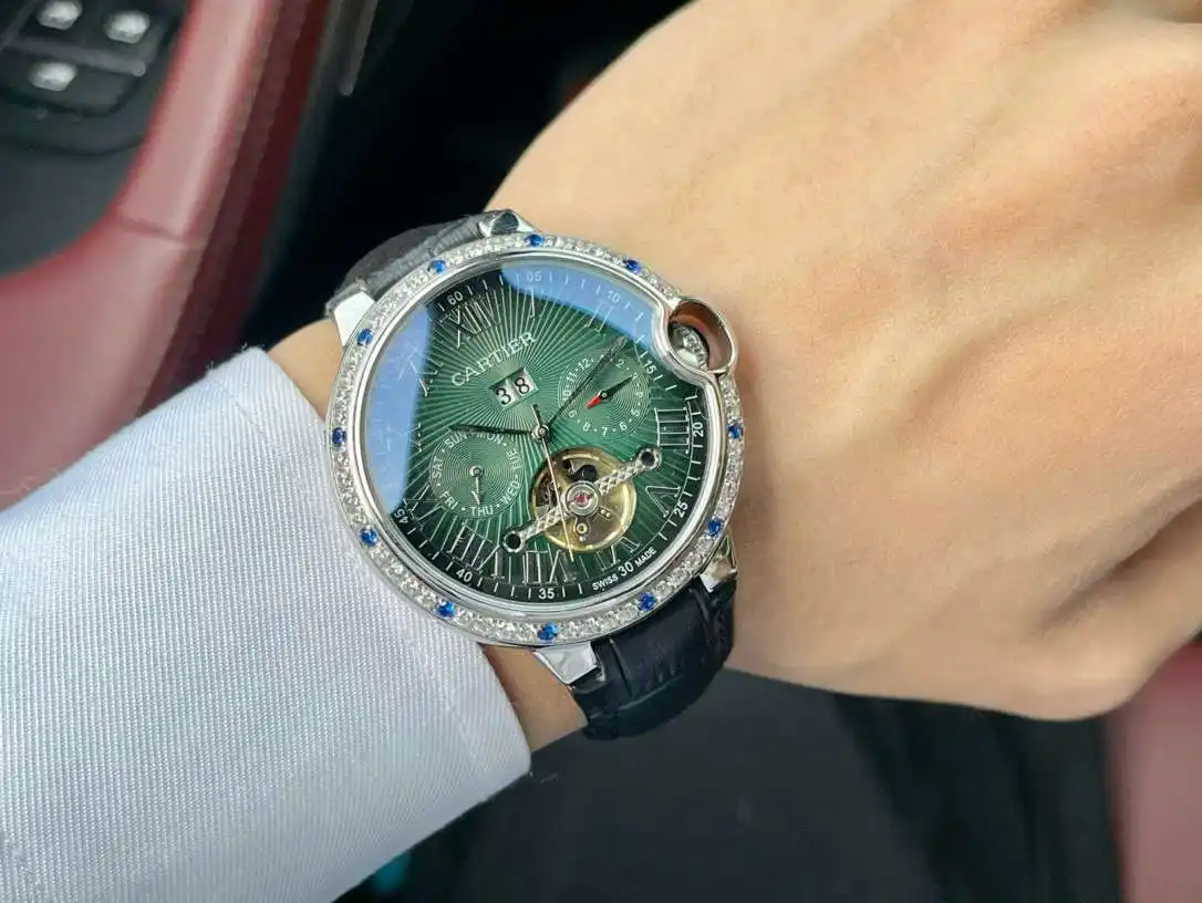 General Watches Watch, men's watch with original fully automatic mechanical movement, top-grade 316 stainless steel case and strap, mineral super mirror, diameter 44cm KK05850 view 9