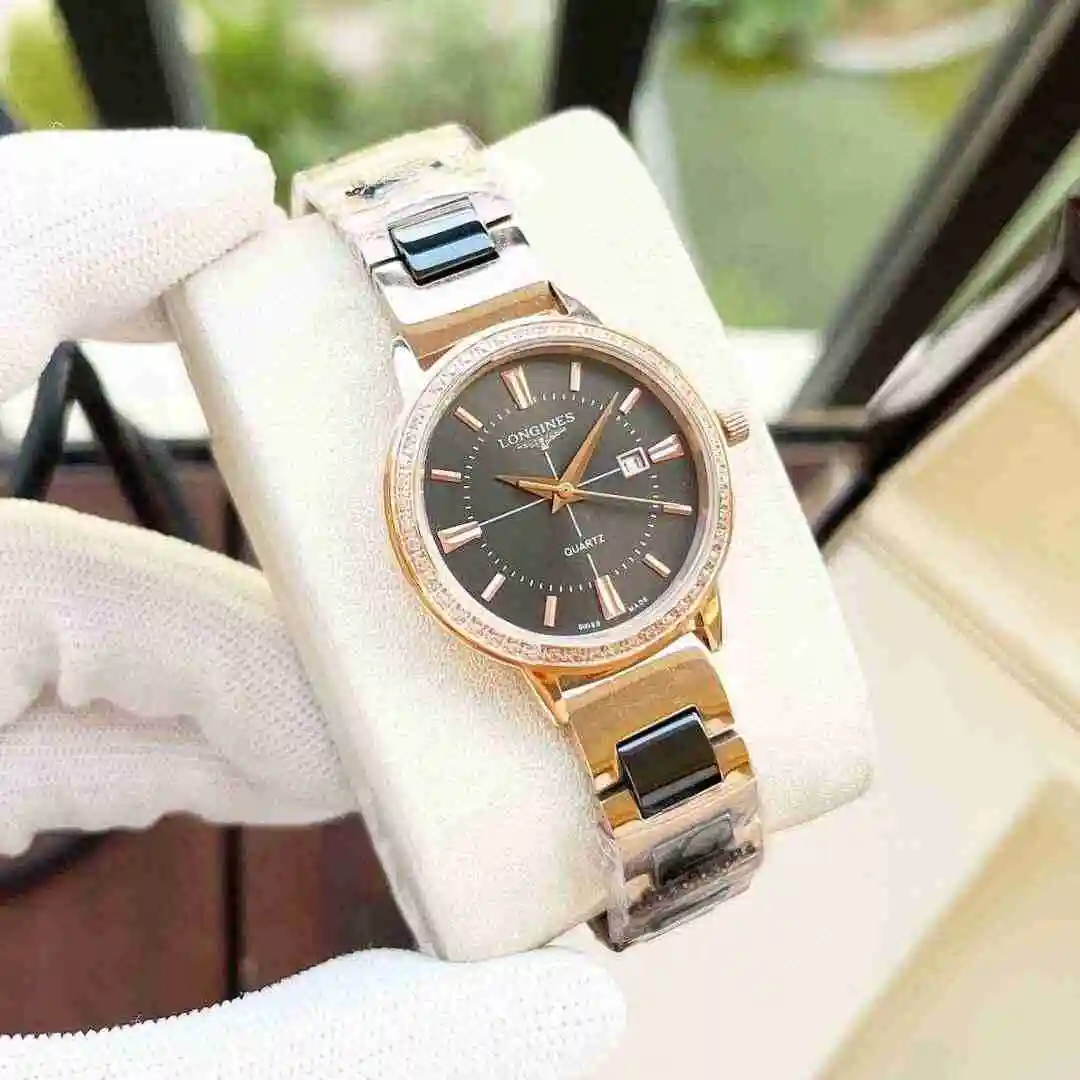 General Watches Longines Watch Women's Watch Paired with Original Fully Automatic Mechanical Movement Top grade 316 Precision Steel Case with Mineral Super Strong Mirror Diameter 34mm KK view 6