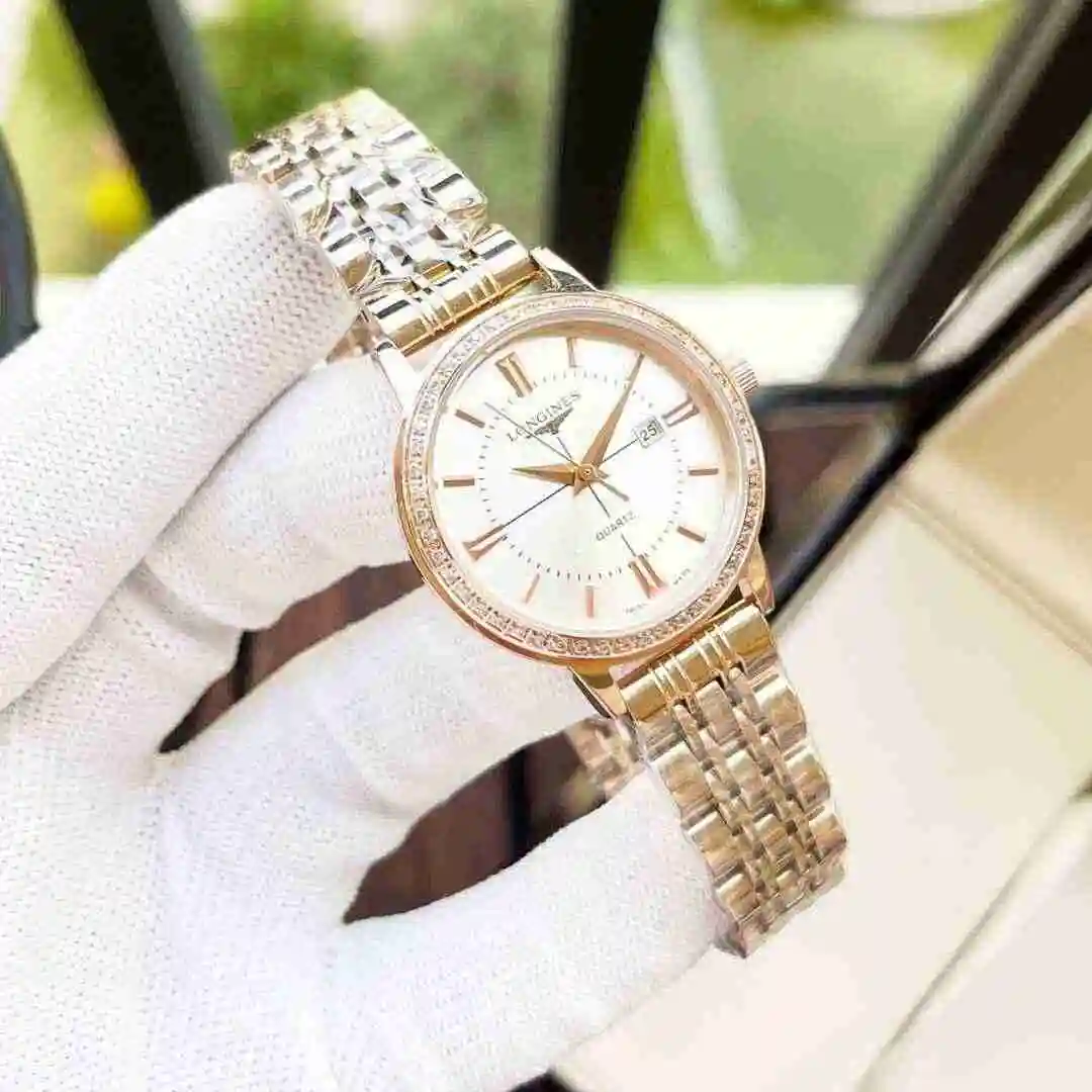 General Watches Longines Watch Women's Watch Paired with Original Fully Automatic Mechanical Movement Top grade 316 Precision Steel Case with Mineral Super Strong Mirror Diameter 34mm KK view 8