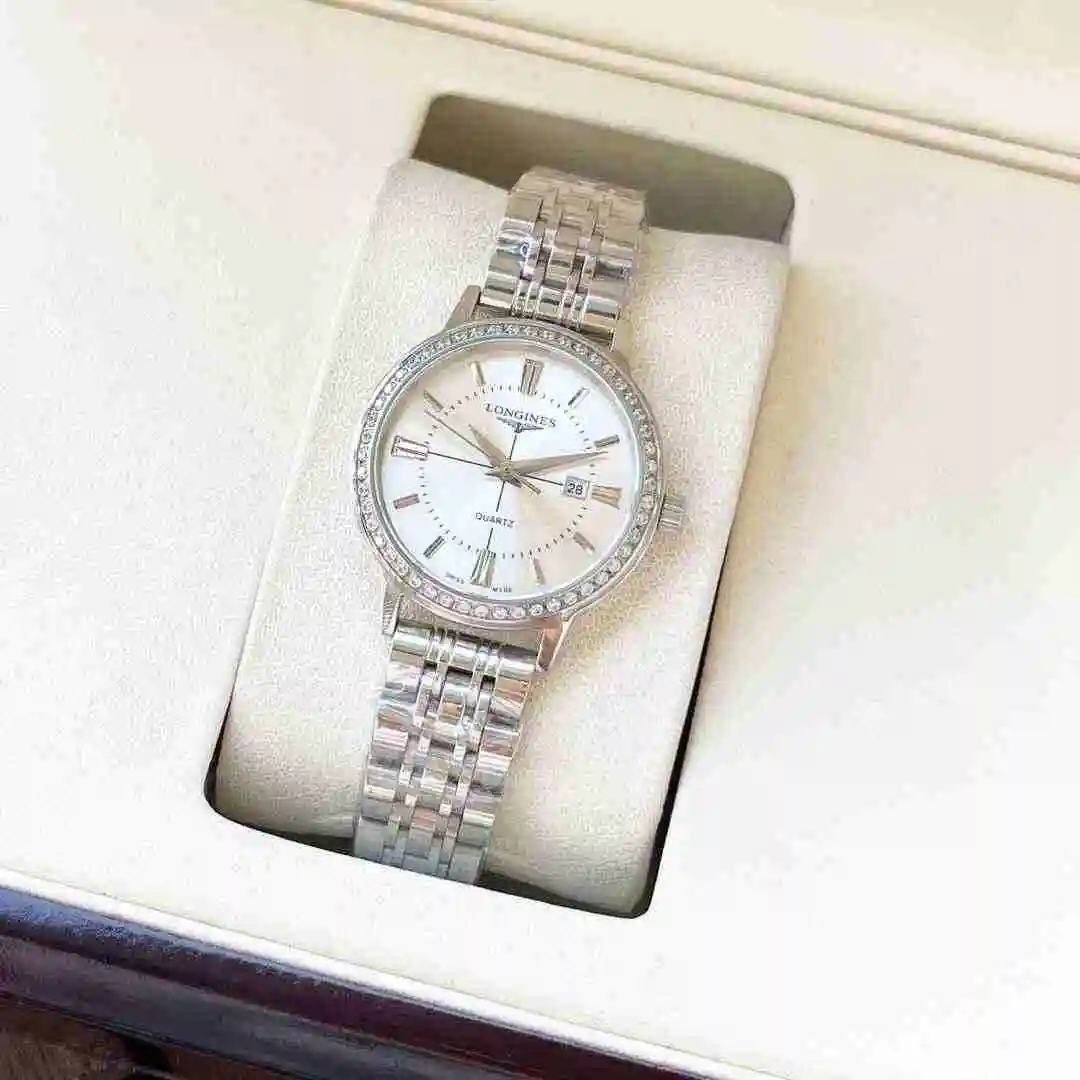 General Watches Longines Watch Women's Watch Paired with Original Fully Automatic Mechanical Movement Top grade 316 Precision Steel Case with Mineral Super Strong Mirror Diameter 34mm KK view 9