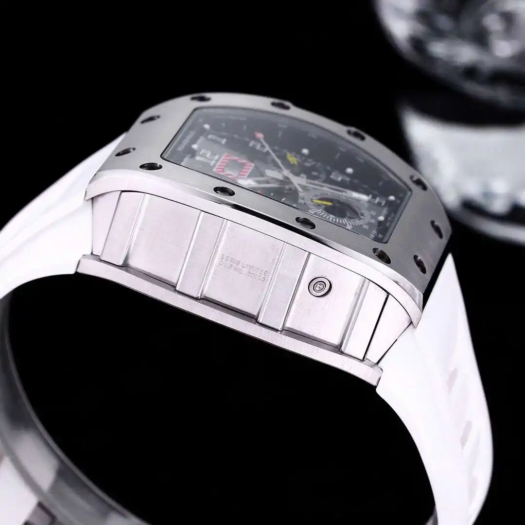 General Watches Richard Mille Richard @ Mill watch men's watch with original fully automatic mechanical movement top 316 stainless steel case strap mineral super mirror KK09800 3 view 4
