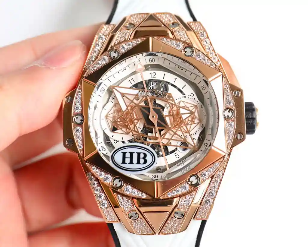 General Watches Hublot watch men's watch with original fully automatic mechanical movement top 316 stainless steel case strap mineral super mirror diameter 45mm KK012500 view 6