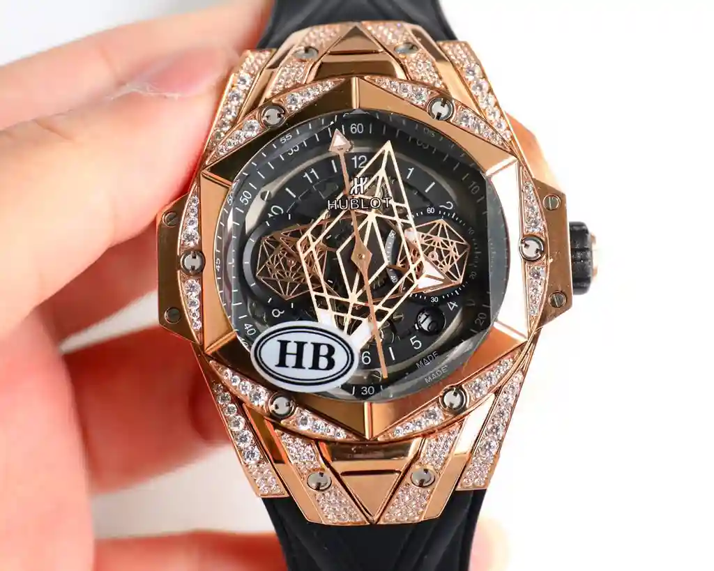 General Watches Hublot watch men's watch with original fully automatic mechanical movement top 316 stainless steel case strap mineral super mirror diameter 45mm KK012500 view 7