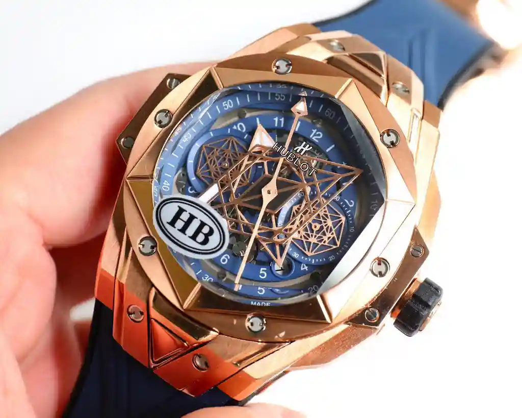 General Watches Hublot watch men's watch with original fully automatic mechanical movement top 316 stainless steel case strap mineral super mirror diameter 45mm KK012500 view 8