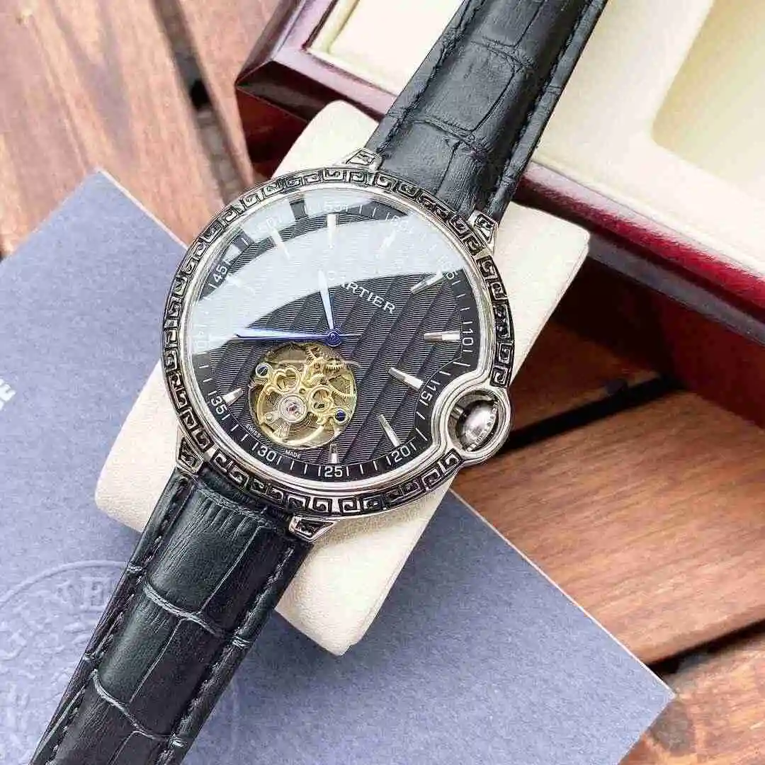 General Watches Cartier Watch Men's Watch Paired with Original Fully Automatic Mechanical Movement Top Grade 316 Precision Steel Case with Mineral Super Strong Mirror Diameter 44mm KK05650 1 view 5