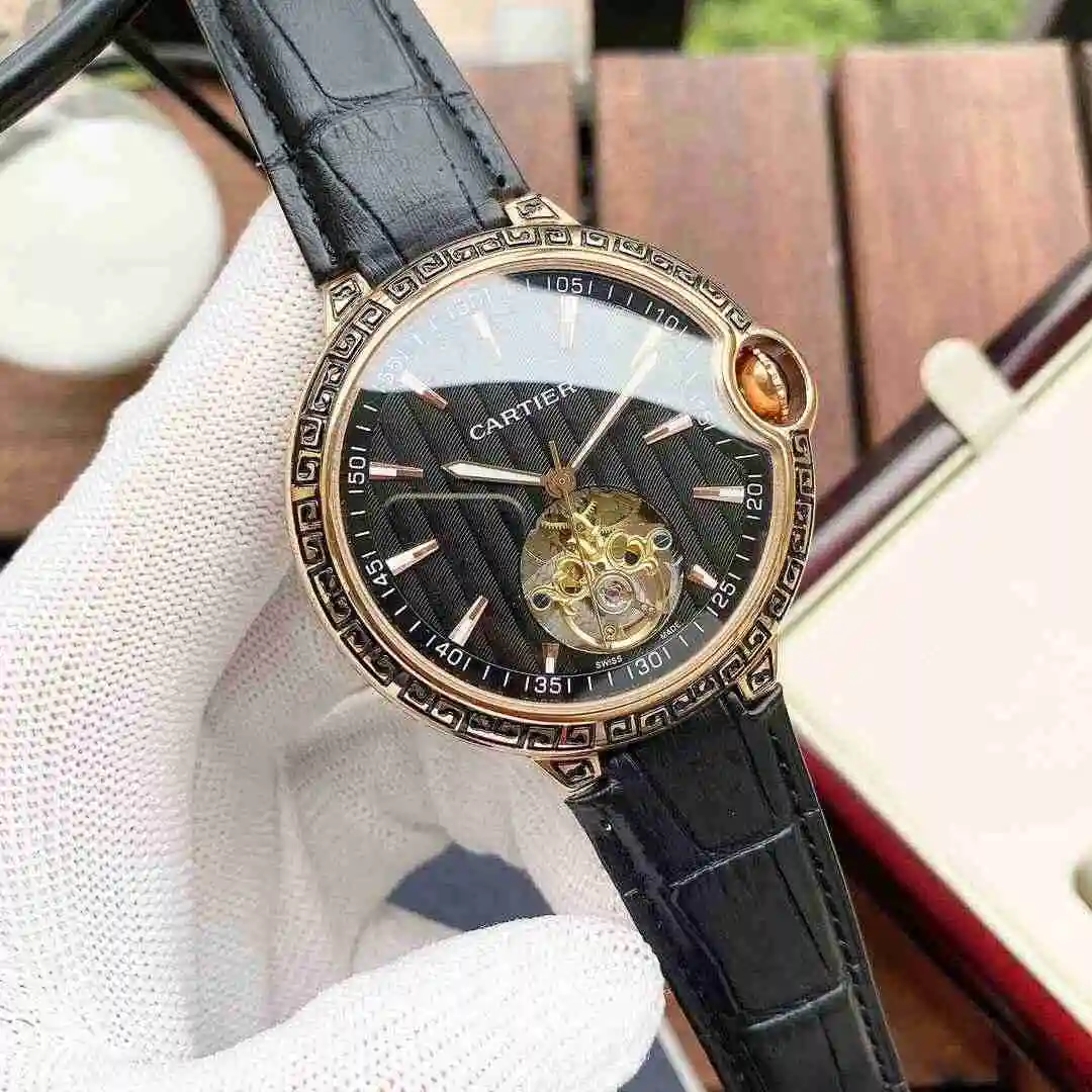 General Watches Cartier Watch Men's Watch Paired with Original Fully Automatic Mechanical Movement Top Grade 316 Precision Steel Case with Mineral Super Strong Mirror Diameter 44mm KK05650 1 view 6