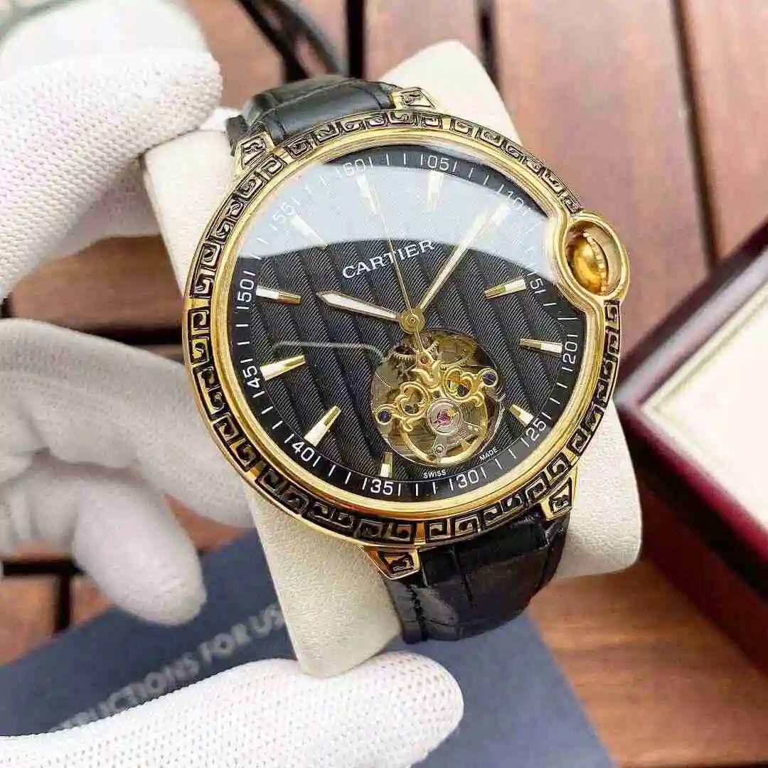 General Watches Cartier Watch Men's Watch Paired with Original Fully Automatic Mechanical Movement Top Grade 316 Precision Steel Case with Mineral Super Strong Mirror Diameter 44mm KK05650 1 view 8