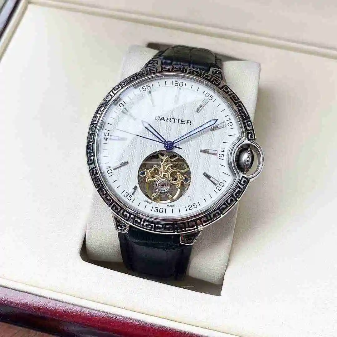 General Watches Cartier Watch Men's Watch Paired with Original Fully Automatic Mechanical Movement Top Grade 316 Precision Steel Case with Mineral Super Strong Mirror Diameter 44mm KK05650 1 view 9