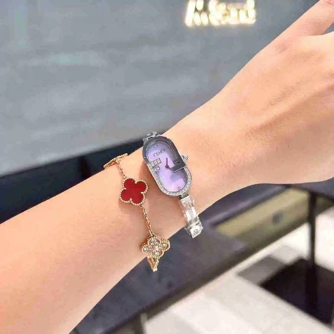 General Watches Fendi Fendi Watch Women's Watch Paired with Original Fully Automatic Mechanical Movement Top Grade 316 Precision Steel Case with Mineral Super Strong Mirror Diameter 17 x 32mm KK03650 view 4