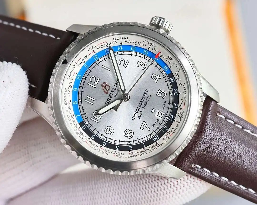 General Watches Breitling Watch Bai@Ling men's watch with original fully automatic mechanical movement, top-grade 316 stainless steel case and strap, mineral super mirror, diameter 41mm KK09850 4 view 7