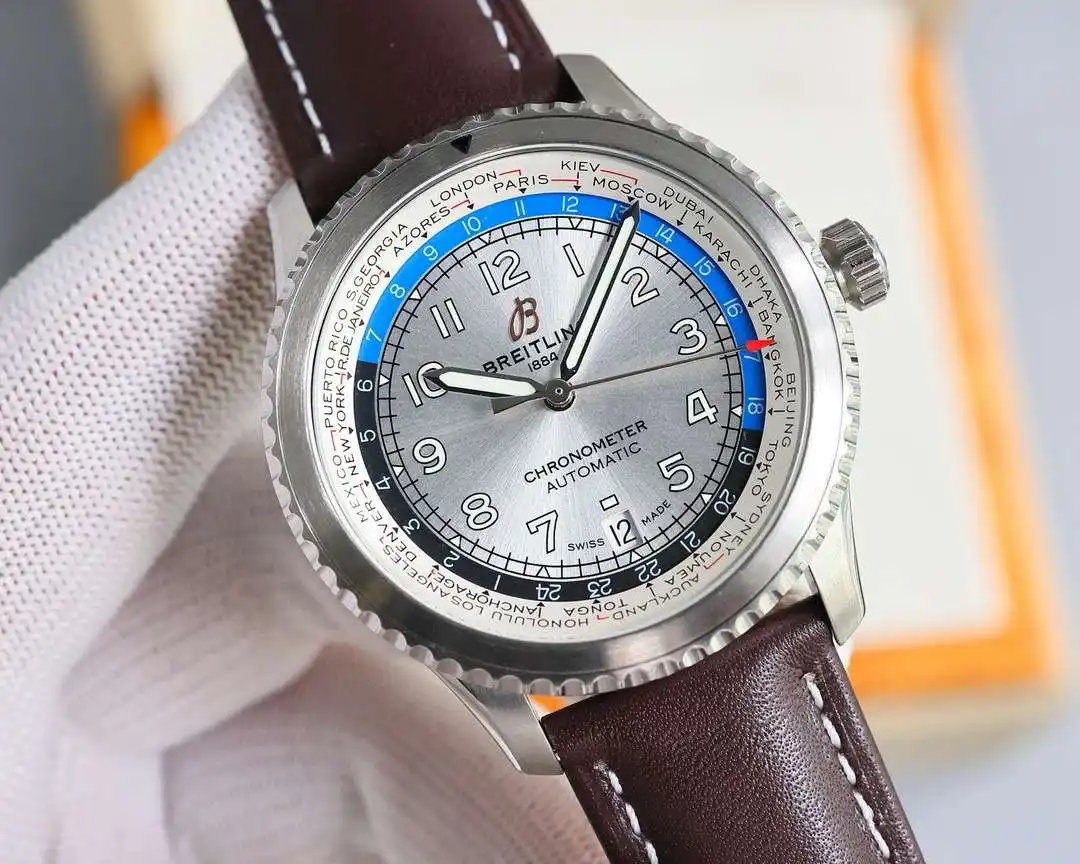 General Watches Breitling Watch Bai@Ling men's watch with original fully automatic mechanical movement, top-grade 316 stainless steel case and strap, mineral super mirror, diameter 41mm KK09850 4 view 8