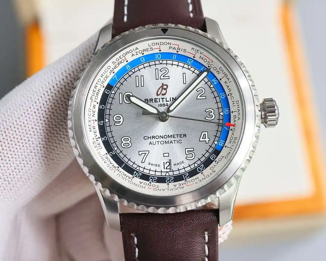 General Watches Breitling Watch Bai@Ling men's watch with original fully automatic mechanical movement, top-grade 316 stainless steel case and strap, mineral super mirror, diameter 41mm KK09850 4 view 9
