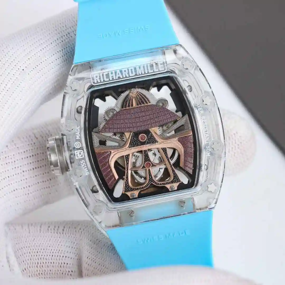 General Watches Richard Mille Richard Miller Watch Men's Watch Paired with Original Fully Automatic Mechanical Movement Top Grade 316 Precision Steel Case with Mineral Super Strong Mirror Diameter 47mm kk view 3