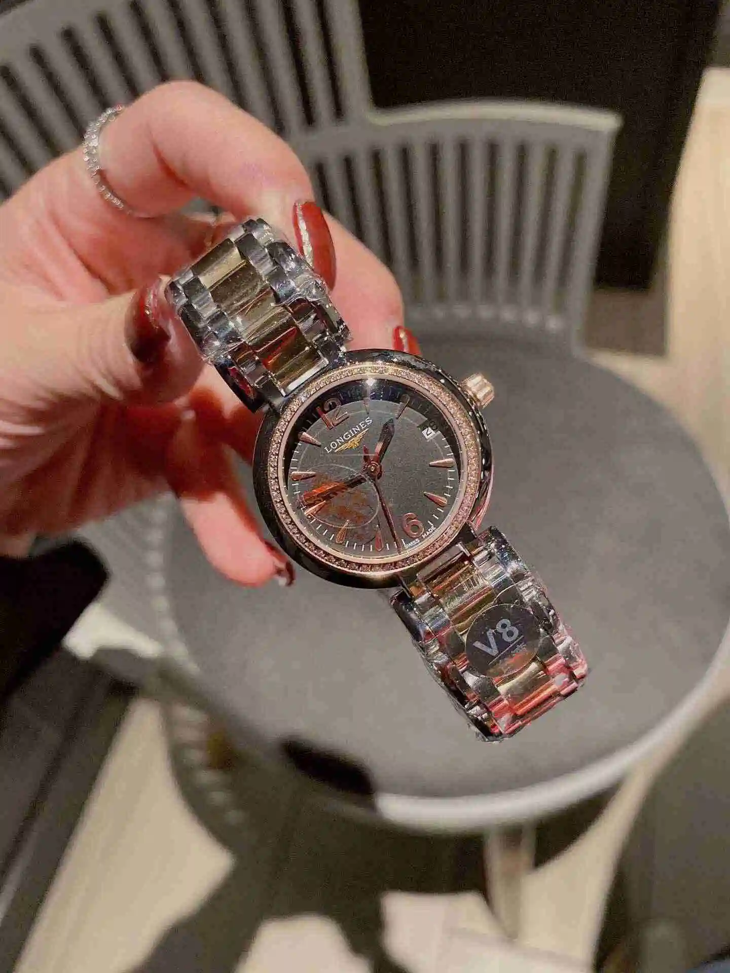 General Watches Longines Watch Women's Watch Paired with Original Fully Automatic Mechanical Movement Top grade 316 Precision Steel Case with Mineral Super Strong Mirror Diameter 30mm KK02450 view 5