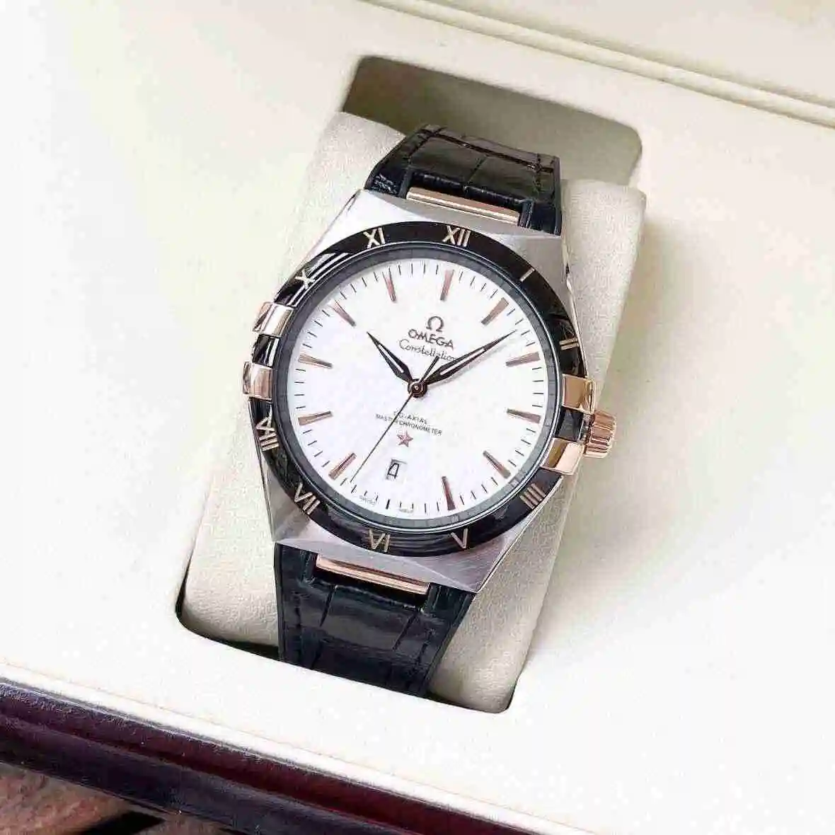 General Watches Omega Watch Men's Watch Paired with Original Fully Automatic Mechanical Movement Top Grade 316 Precision Steel Case with Mineral Super Strong Mirror Diameter 41mm KK06350 view 9