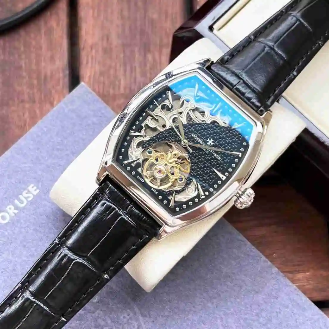 General Watches Vacheron Constantin Jiangshi Danton Watch Men's Watch Paired with Original Fully Automatic Mechanical Movement, Top Grade 316 Precision Steel Case with Mineral Super Strong Mirror Diameter 42mm KK04850 view 4