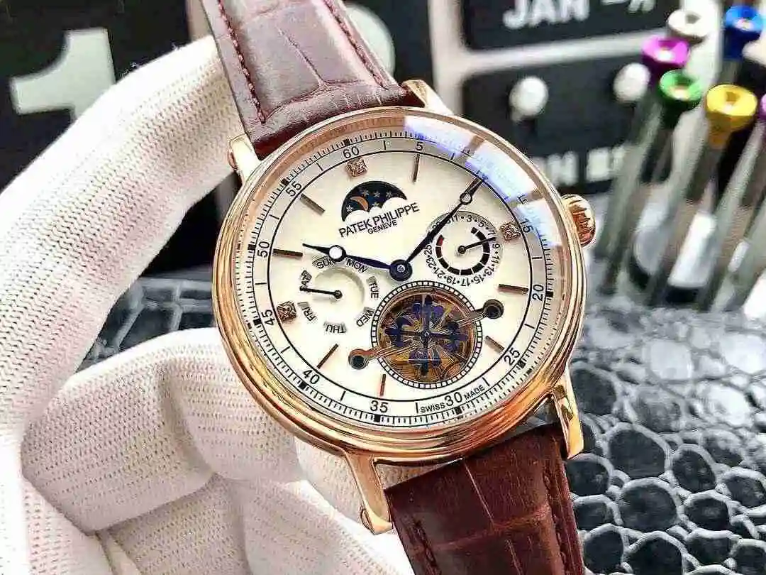 General Watches Patek Philippe Watch Men's Watch Paired with Original Fully Automatic Mechanical Movement Top Grade 316 Precision Steel Case Case with Mineral Super Strong Mirror Diameter 42mm KK05350 2 view 6