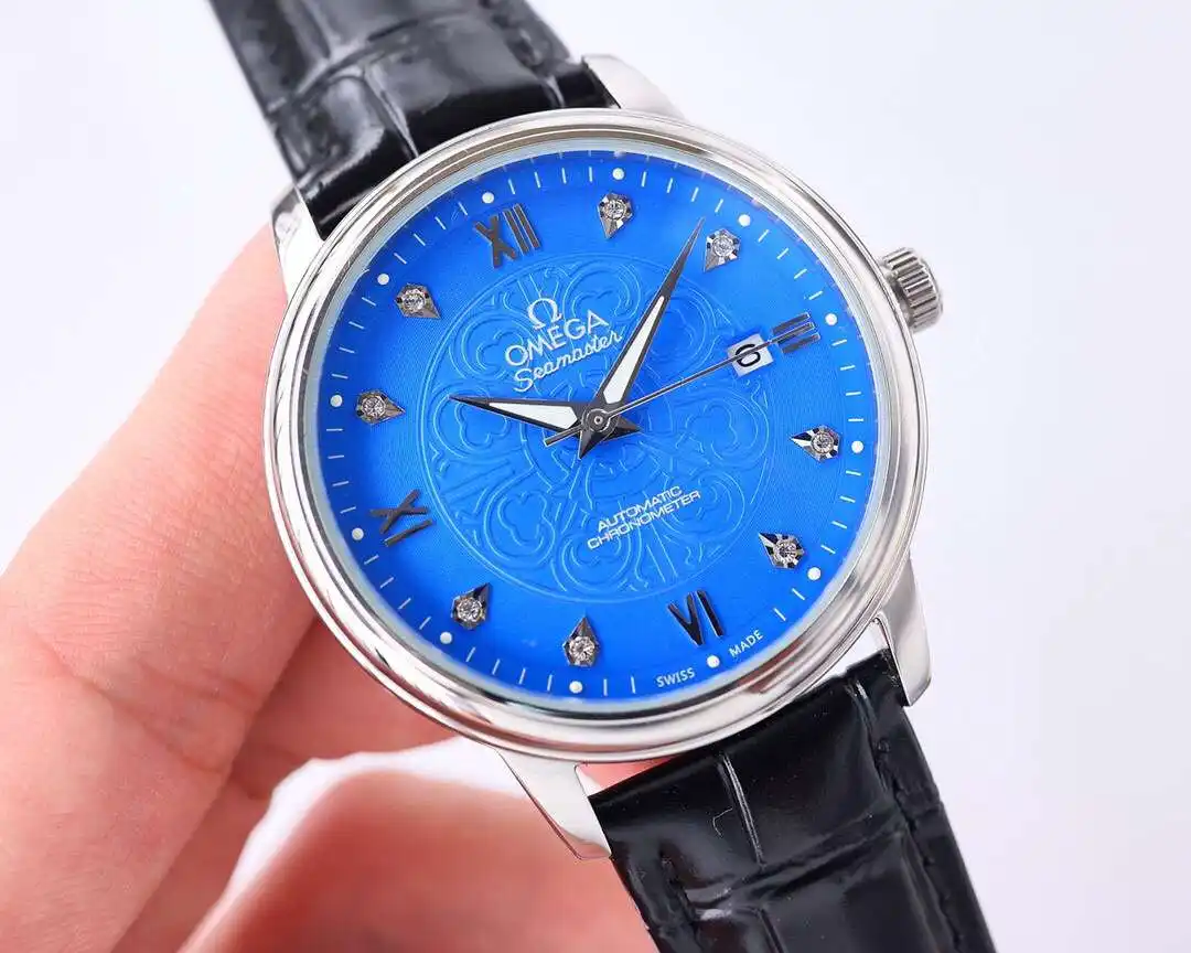 General Watches Omega Ou@mega watch men's watch with original fully automatic mechanical movement top 316 stainless steel case strap mineral super mirror diameter 40mm KK07050 view 7