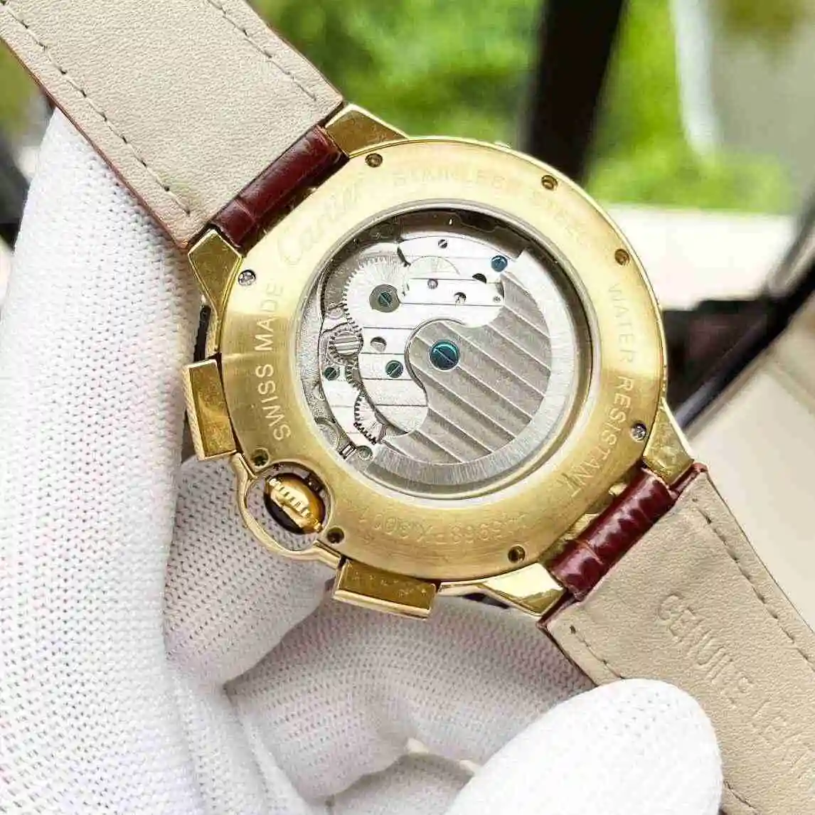 General Watches Cartier Watch Men's Watch Paired with Original Fully Automatic Mechanical Movement Top Grade 316 Precision Steel Case with Mineral Super Strong Mirror Diameter 44mm KK06500 view 3