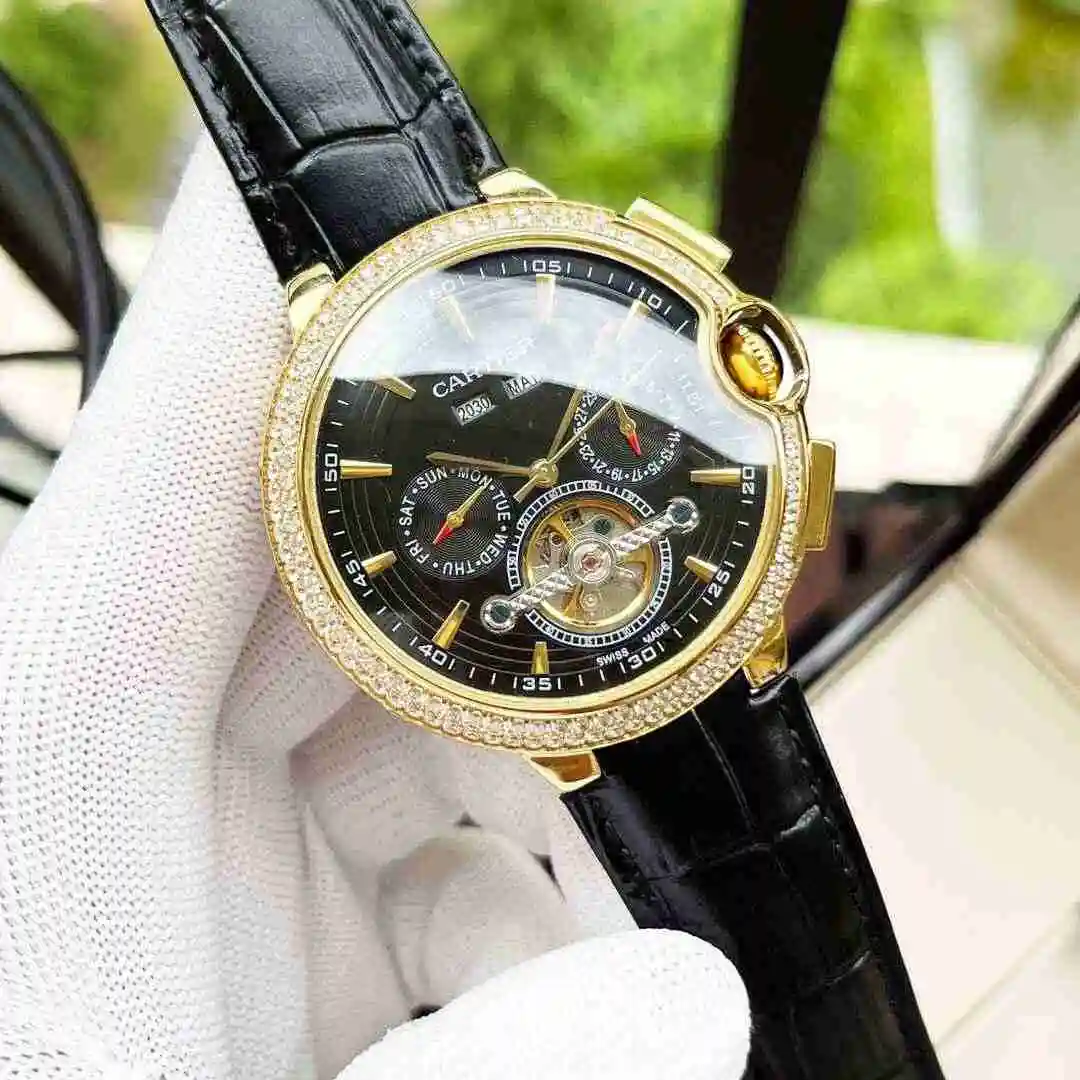 General Watches Cartier Watch Men's Watch Paired with Original Fully Automatic Mechanical Movement Top Grade 316 Precision Steel Case with Mineral Super Strong Mirror Diameter 44mm KK06500 view 8