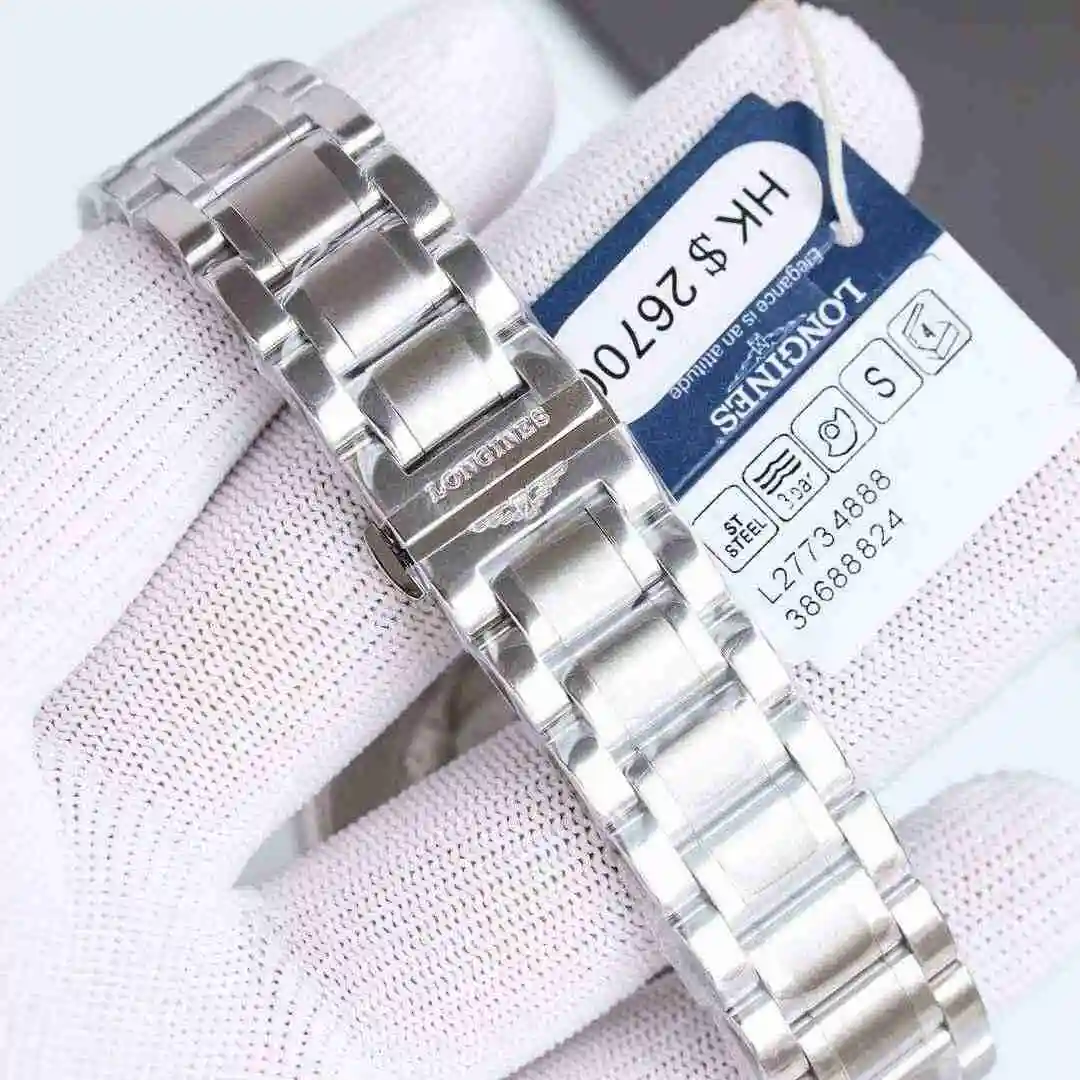 General Watches Longines watch for men with original fully automatic mechanical movement, top grade 316 precision steel case with mineral super strong mirror diameter 42mm kk view 2