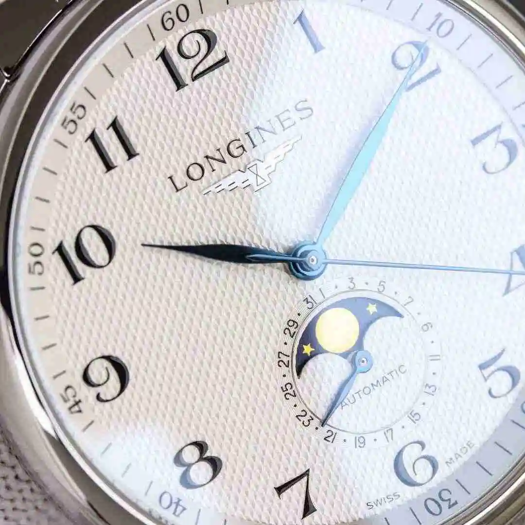 General Watches Longines watch for men with original fully automatic mechanical movement, top grade 316 precision steel case with mineral super strong mirror diameter 42mm kk view 4