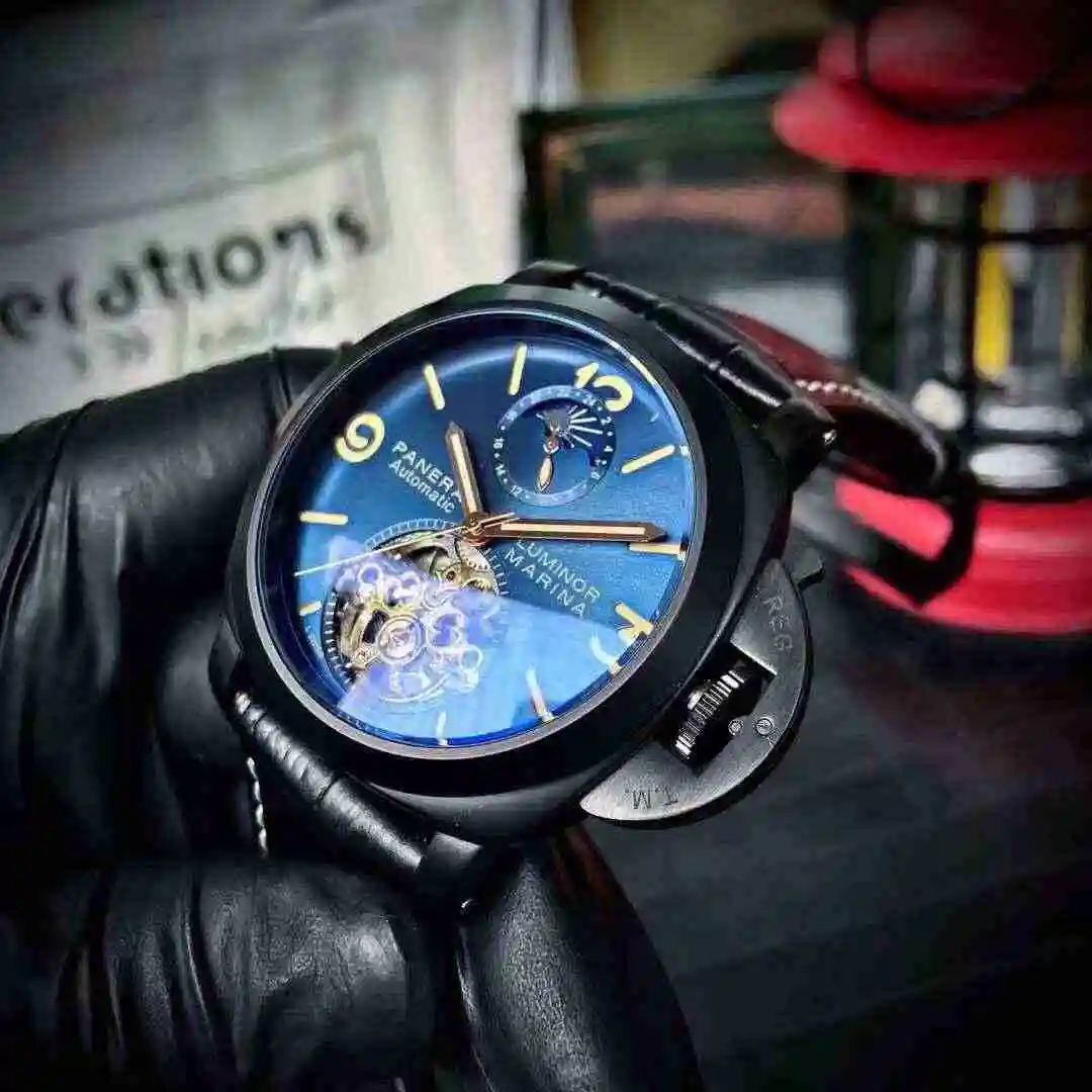 General Watches Panerai Peinahai Watch Men's Watch Paired with Original Fully Automatic Mechanical Movement Top Grade 316 Precision Steel Case with Mineral Super Strong Mirror Diameter 45mm KK06250 view 4