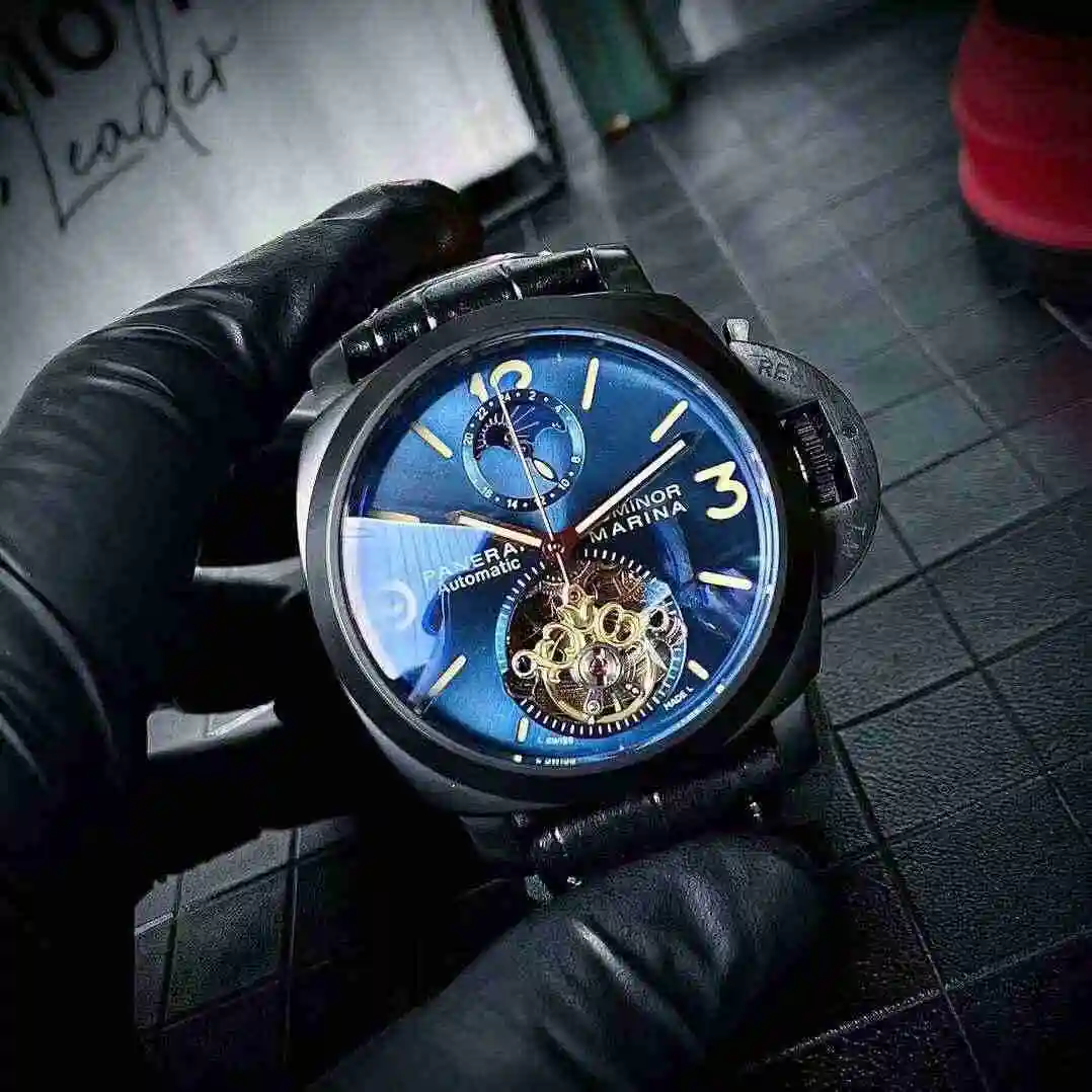 General Watches Panerai Peinahai Watch Men's Watch Paired with Original Fully Automatic Mechanical Movement Top Grade 316 Precision Steel Case with Mineral Super Strong Mirror Diameter 45mm KK06250 view 7