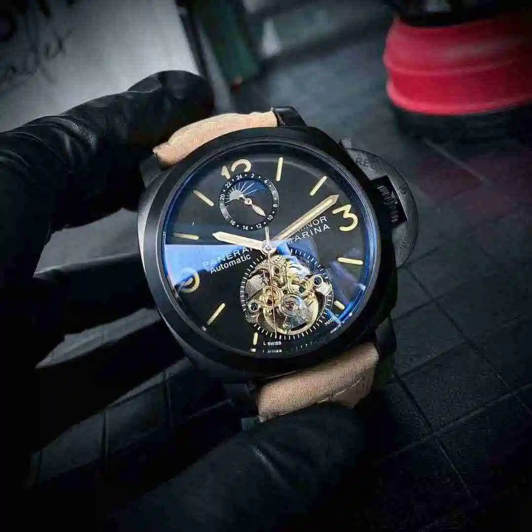 General Watches Panerai Peinahai Watch Men's Watch Paired with Original Fully Automatic Mechanical Movement Top Grade 316 Precision Steel Case with Mineral Super Strong Mirror Diameter 45mm KK06250 view 8