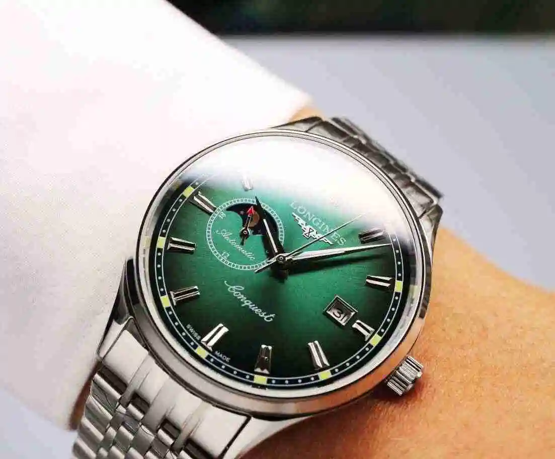 General Watches Longines Watch Men's Watch Paired with Original Fully Automatic Mechanical Movement Top Grade 316 Precision Steel Case with Mineral Super Strong Mirror Diameter 40mm KK06500 4 view 9