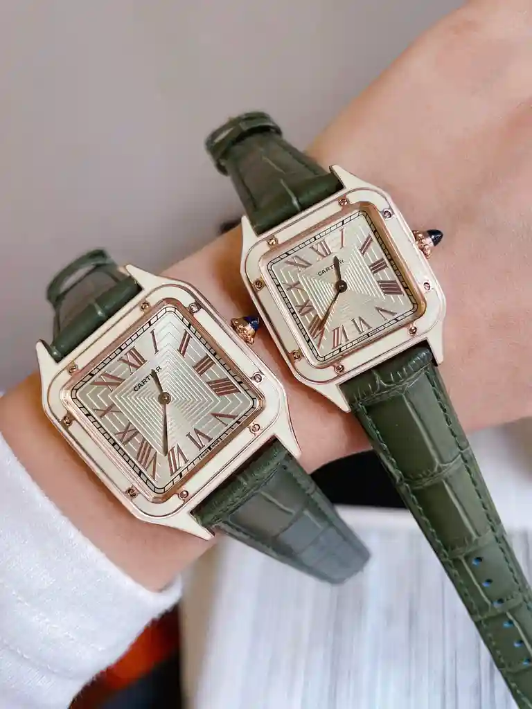 General Watches Cartier Ka@Diya Watch Couple's Watch with Original Fully Automatic Mechanical Movement Top-grade 316 Stainless Steel Case and Strap Mineral Super-Strong Mirror Diameter 32mm for Men and 28mm for Women KK3450 view 2