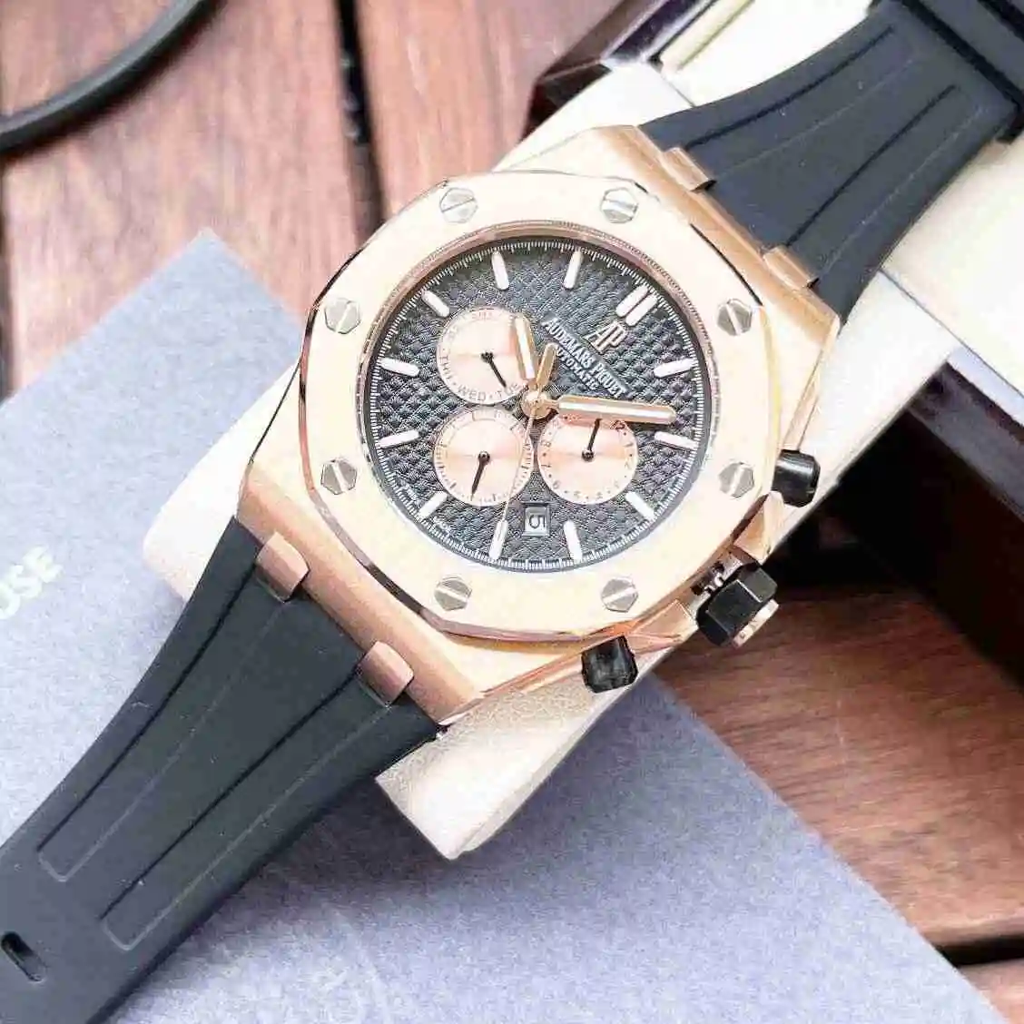 General Watches Audemars Piguet Aibi Watch Men's Watch Paired with Original Fully Automatic Mechanical Movement, Top Grade 316 Precision Steel Case with Mineral Super Strong Mirror Diameter 44mm KK05850 1 view 5