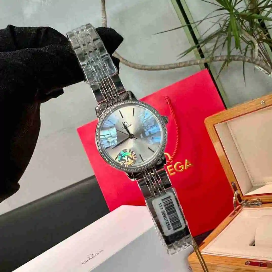 General Watches Omega Watch Women's Watch Paired with Original Fully Automatic Mechanical Movement Top Grade 316 Precision Steel Case with Mineral Super Strong Mirror Diameter 34mm KK02450 view 9