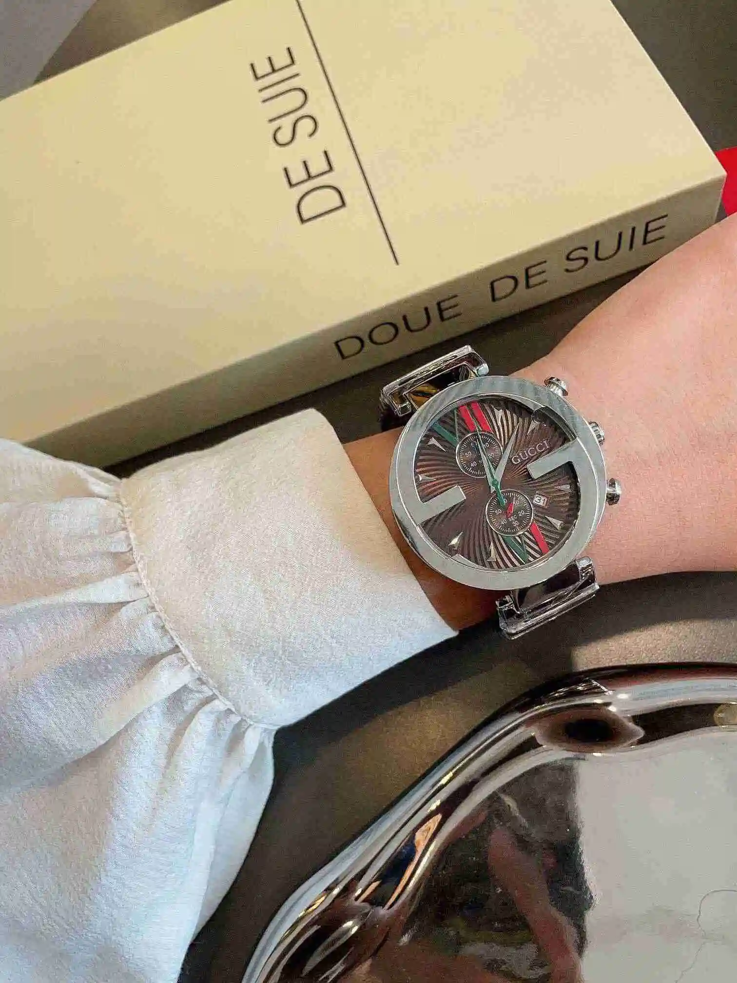 General Watches Gucci GUCCI Watch Couple Watch Paired with Original Fully Automatic Mechanical Movement Top grade 316 Precision Steel Case with Mineral Super Strong Mirror Diameter 45mm KK view 5