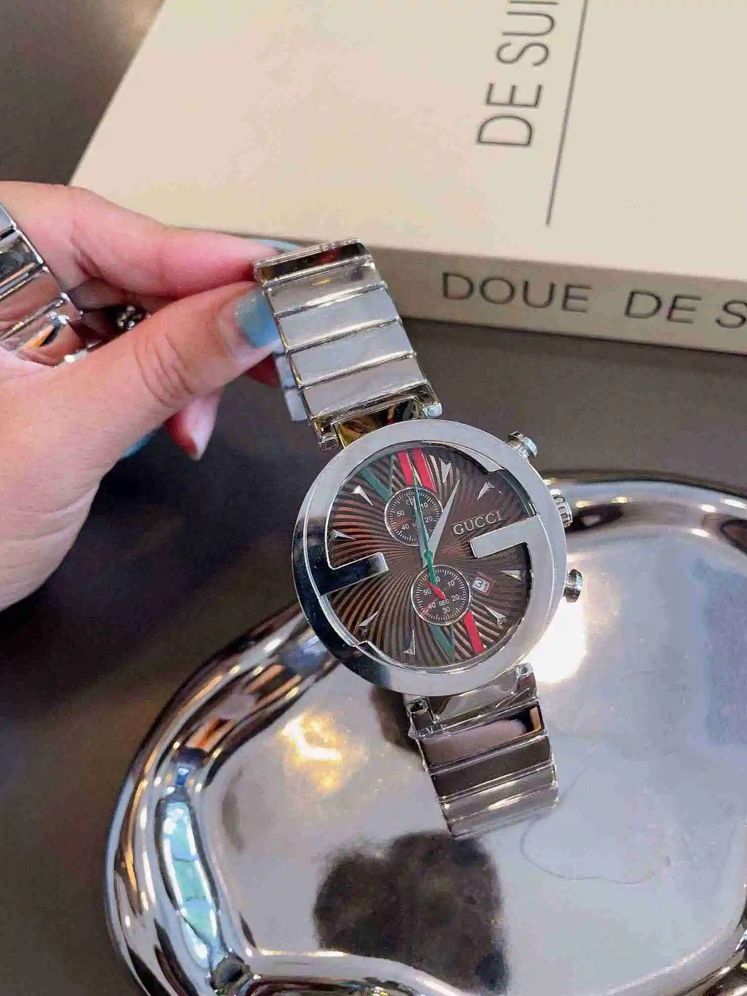 General Watches Gucci GUCCI Watch Couple Watch Paired with Original Fully Automatic Mechanical Movement Top grade 316 Precision Steel Case with Mineral Super Strong Mirror Diameter 45mm KK view 7