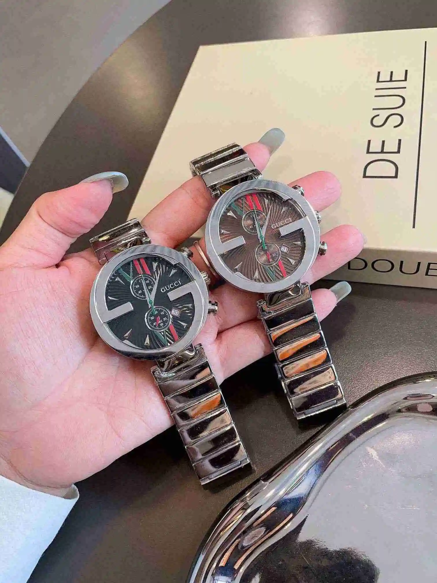 General Watches Gucci GUCCI Watch Couple Watch Paired with Original Fully Automatic Mechanical Movement Top grade 316 Precision Steel Case with Mineral Super Strong Mirror Diameter 45mm KK view 8